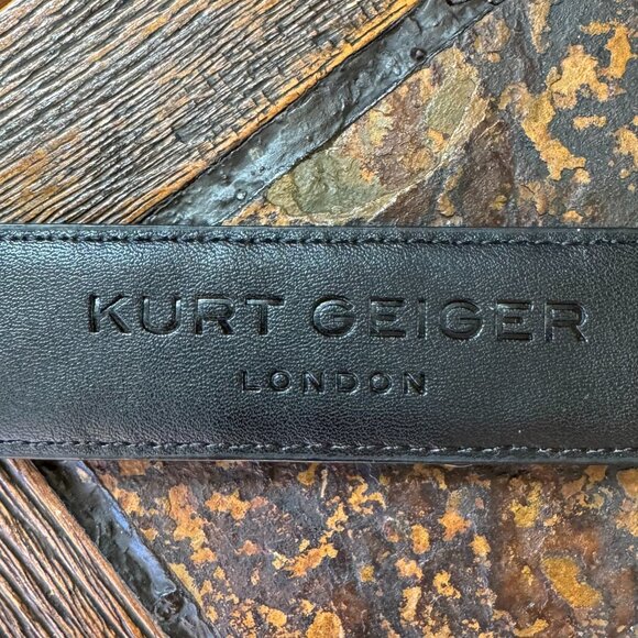 Kurt Geiger London, Black Leather Belt, Size Medium / Large - Picture 5 of 6